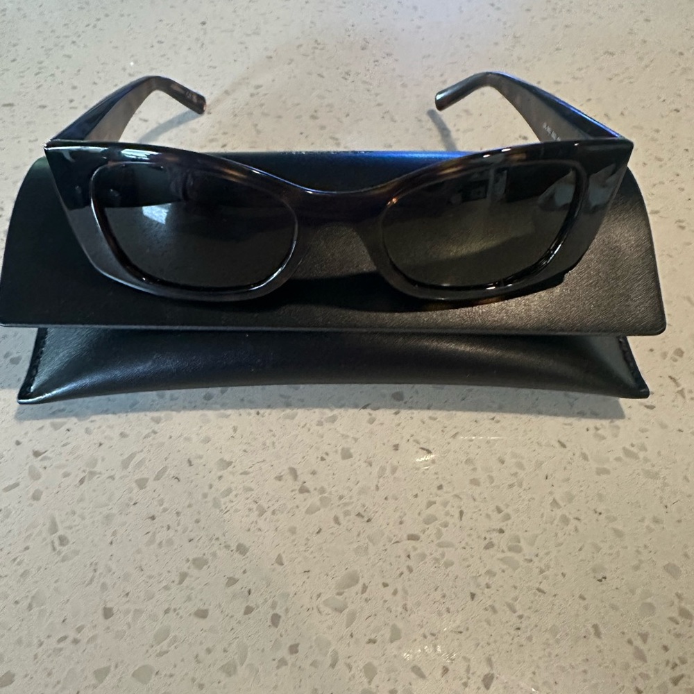 Saint Laurent Sunglasses with Case- Tortoise color